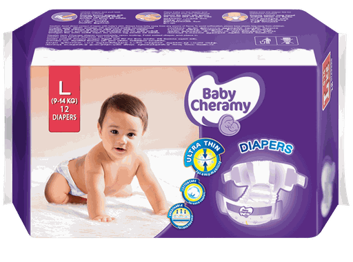 Baby Cheramy Diapers Large 12'S
