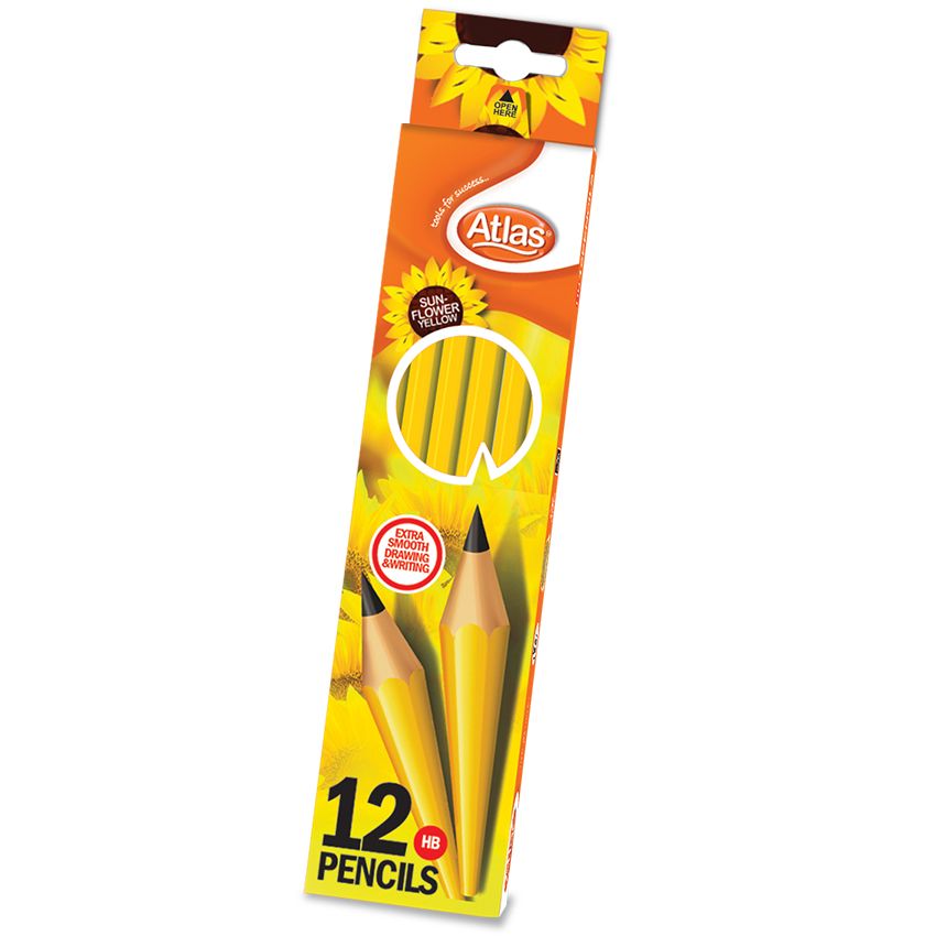 Atlas Pencil HB Sunflower Yellow (3 Units)