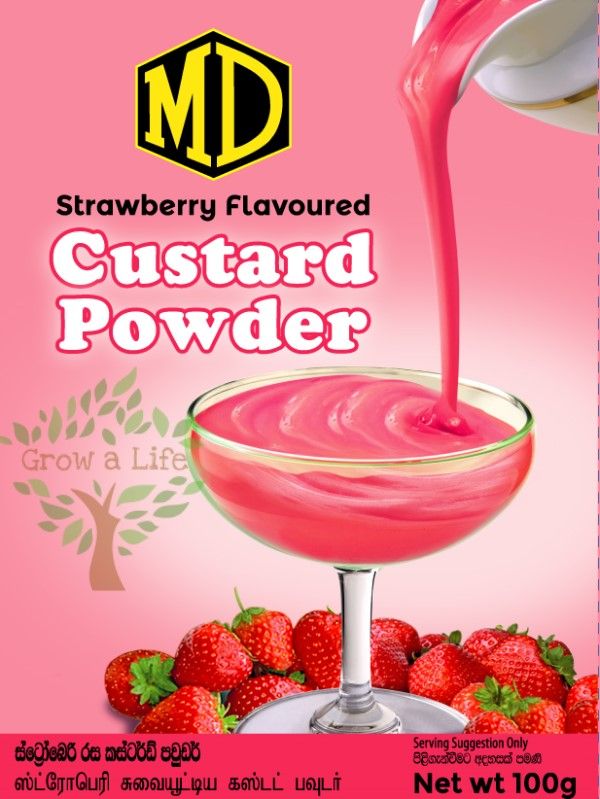 MD Strawbery Flavoured Custard Powder 100g