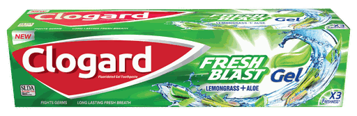 Clogard Toothpaste Freshblast Gel Lemongrass and Aloe 120g