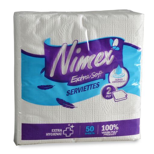 Nimex Paper Serviettes 2Ply 50s