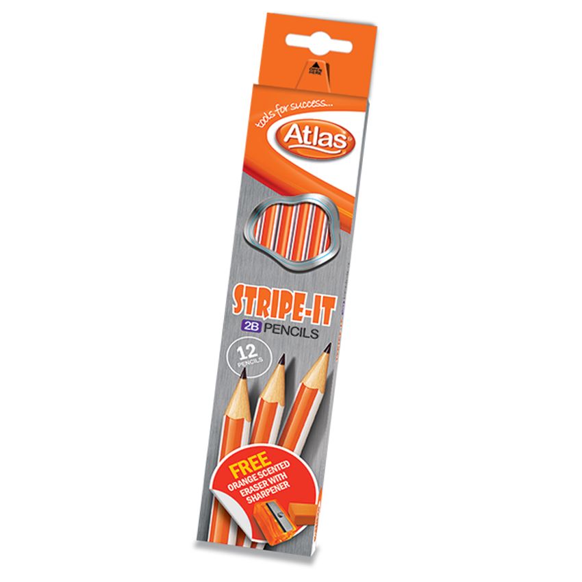 Atlas Pencil 2B Stripe-It (3 Units)