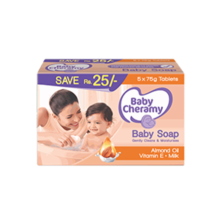 Baby Cheramy Moisturising Soap Eco Pack 375g