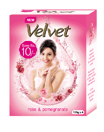 Velvet Soap Eco Pack Rose & Pomegranate 400g