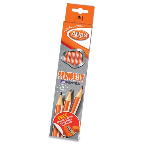 Atlas Pencil 2B Stripe-It (3 Units)